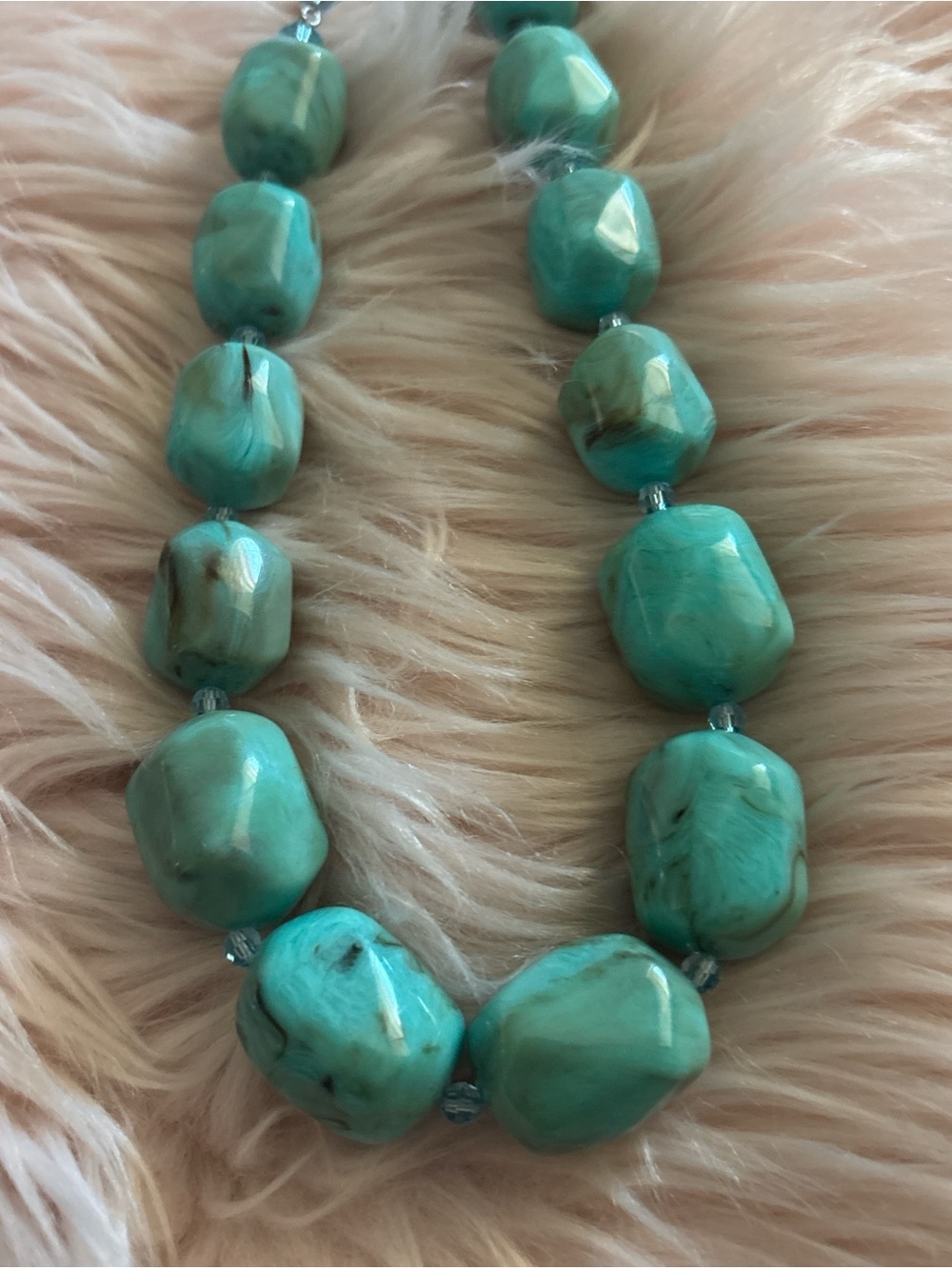 Tarina Tarantino Turquoise Green Chunky Bead Necklace